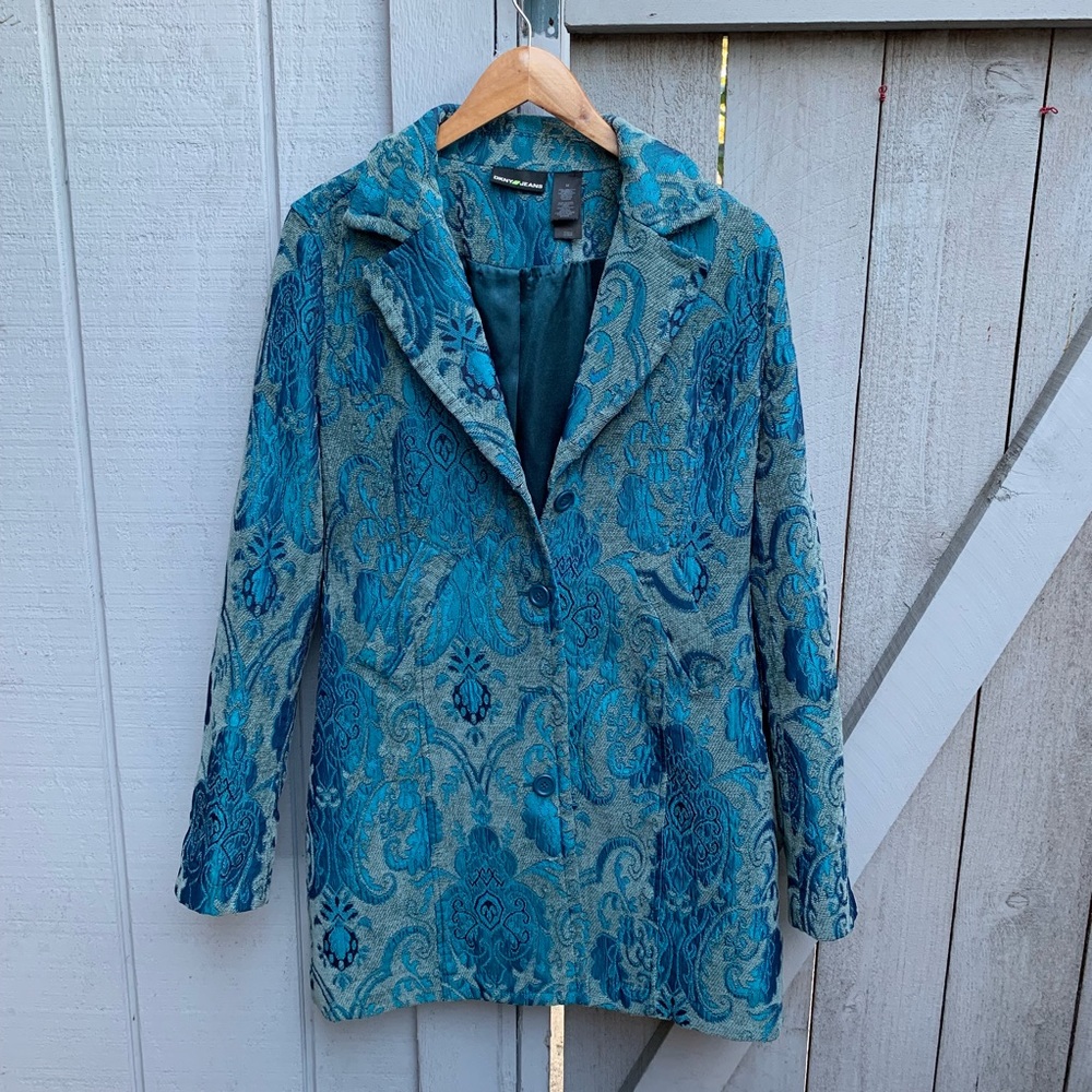 Beautiful Blue Floral Trench Coat DKNK / JEANS